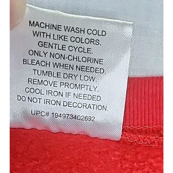 Vintage Tom And Jerry Red Crew Neck Long Sleeve Pullover Sweatshirt Large 11-13 - Picture 4 of 5